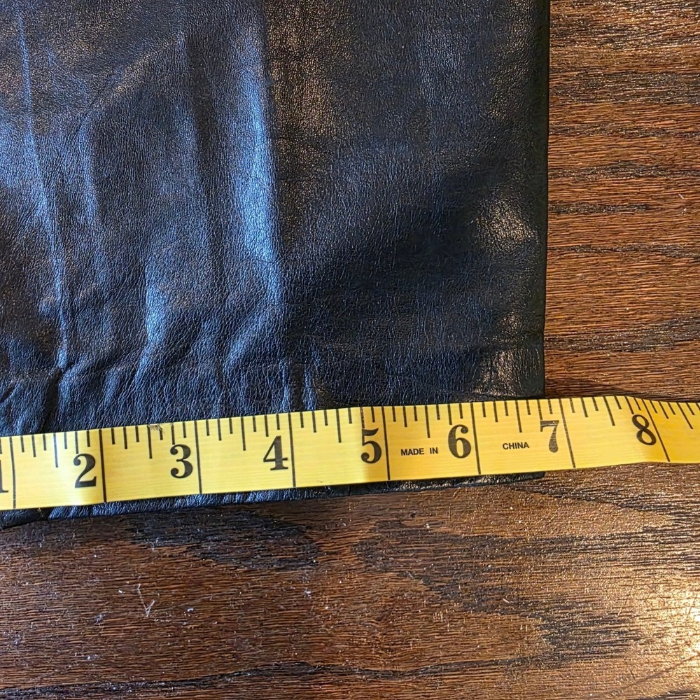 Intuition Vintage Black Leather Pants High Waisted Pleated Tapered Leg Womens‎ 8 - Picture 13 of 13